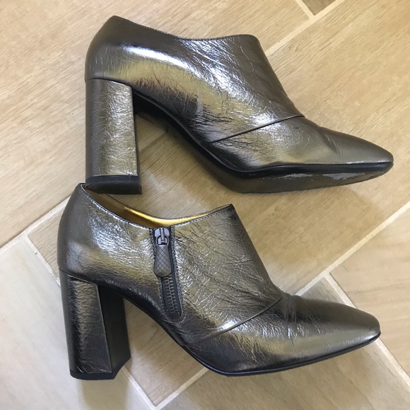 Bottega Veneta Gunmetal Metallic Ankle Booties - Picture 5 of 8